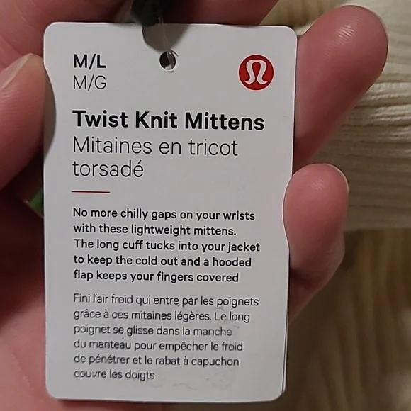 Lululemon Twist Knit Mittens - Picture 4 of 5